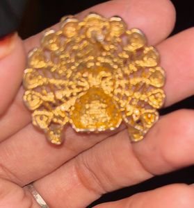 Gold Peacock Earrings with Crystals