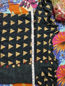 Stylish Teal Triangle Print Kurta