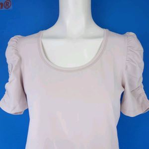 Regular Sleeves Solid Women Pink Top