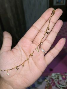 vintage "R" letter necklace gold