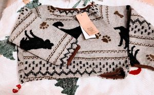 Dog Print cute kids cardigan