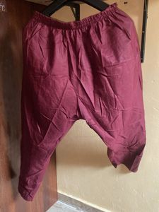 Maroon cotton 3 pc suit