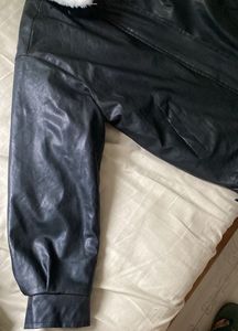 original Faux Leather Jacket with Sherpa Collar