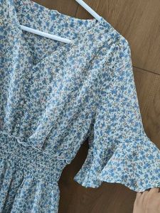 Charming Floral Print Dress