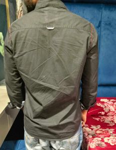 Black Long Sleeve Button-Down Shirt