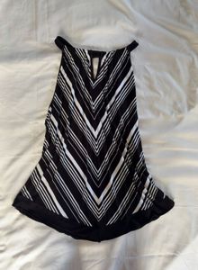B&W Striped Halter Top