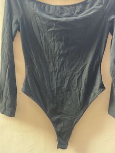 Chic Black Long Sleeve Bodysuit