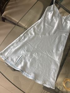 Satin Slip Dress with Slit