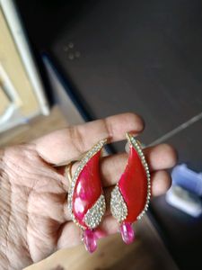 Ethnic Earrings In Pink
