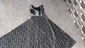 Stylish Black &amp; White Printed Dress