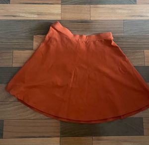 Rust Orange Skater Skirt