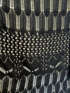 Black Crochet Sleeveless Shrug