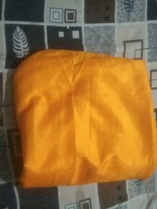 Vibrant Yellow Saree with Ornate Border