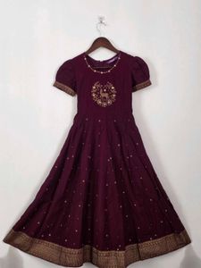 Elegant Maroon Festive Gown