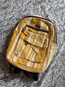 Maisha by Esha Striped Canvas Backpack