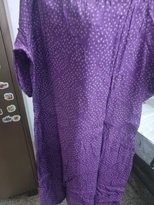 Vibrant Purple Bandhani Kurta
