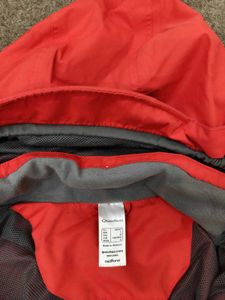 Red Hooded Rain Jacket