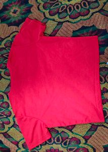 Red 'Beautiful' Crop Top