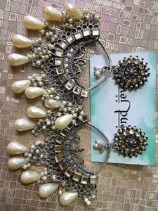 ✨ Beautiful Oxidised Statement earrings Set for Sa