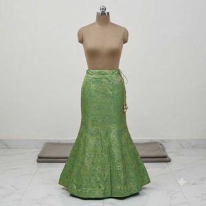 Vibrant Green Brocade Ethnic Skirt