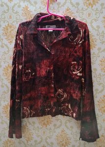 Vintage Floral Print Blouse