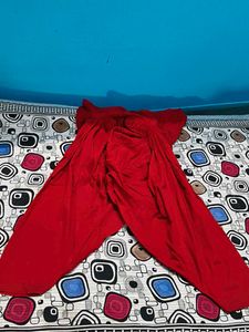 Red Embroidered Kurta Set