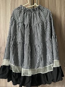 Gingham Long Skirt (Length 30inc)