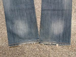 Studded Distressed Blue Denim Jeans