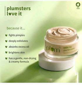 Plum Green Tea Clear Face Mask