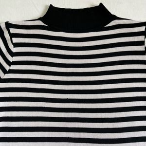 Striped Black and White Top
