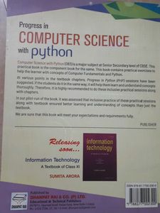 Computer Science with Python Textbook Class XI