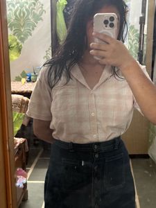 Cute Plaid Button-Up Shirt