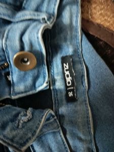 High Waisted Wide Leg Blue Jeans