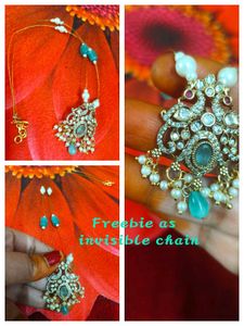 Stunning Teal Gemstone Jewellery Set+freebie