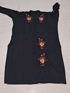 Embroidered Black Kurta of 1