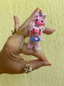 Cute Pink Piggy Craft Figures