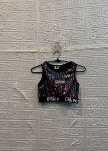 🇫🇷 France imported Sparkly Sequin Crop Top
