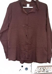 Classic Brown Button-Up Shirt