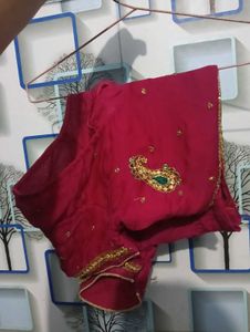 Embroidered Silk Blend Saree