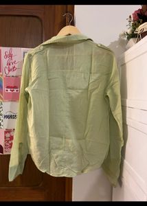 Lime Green Button-Up Shirt