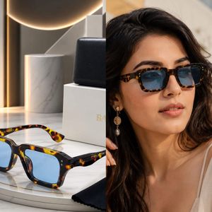 Balmain Tortoiseshell Blue-Lens Sunglasses 🕶️