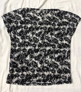 Sheer Floral Lace Cap Sleeve Top