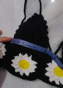 trending crochet flower bralete