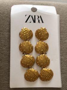 Brand New Zara Metallic Shell Earrings