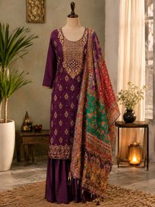 Embroidered Kurta Set with Dupatta