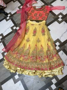 Stunning Yellow Lehenga Choli Set