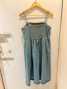 Denim Spaghetti Strap Dress