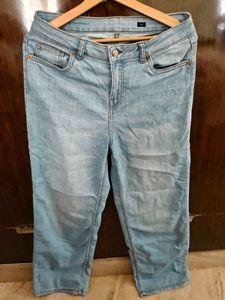 Light Wash Wide Leg Denim Jeans