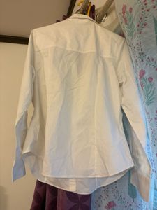Solid white classic shirt