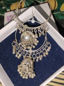 Stylish Silver Jhumka Earrings